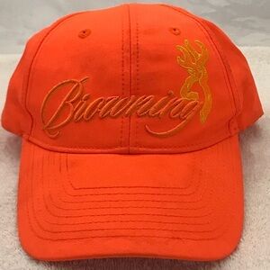 Browning Antler Logo on Adjustable Orange Hunting Cap